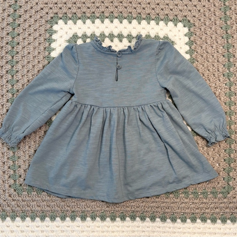 Like New Tahari Teal Baby Dress, Sz 24 M, Fit & Flare, Long Sleeve - Picture 4 of 14